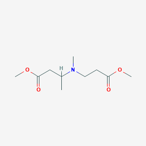 molecular formula C10H19NO4 B8386633 3-[(2-Methoxycarbonyl-ethyl)-methyl-amino]-butyric acid methyl ester 