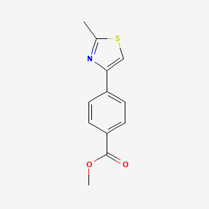 molecular formula C12H11NO2S B8386635 4-(2-Methyl-thiazol-4-yl)-benzoic acid methyl ester 