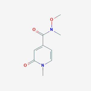 molecular formula C9H12N2O3 B8386637 N-methoxy-N,1-dimethyl-2-oxo-1,2-dihydropyridine-4-carboxamide 