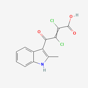molecular formula C13H9Cl2NO3 B8386645 4-(2-Methyl-3-indolyl)-2,3-dichloro-4-oxo-2-butenoic acid 