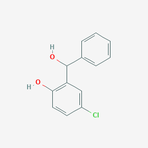 molecular formula C13H11ClO2 B8386657 2-(alpha-Hydroxybenzyl)-4-chlorophenol 