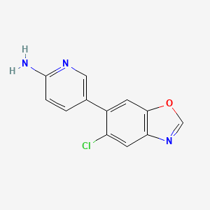 5-(5-Chlorobenzoxazol-6-yl)-2-pyridylamine