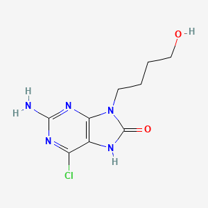 2-amino-6-chloro-9-(4-hydroxybutyl)-8-oxo-7H-purine