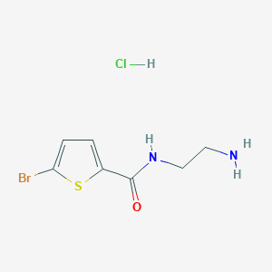molecular formula C7H10BrClN2OS B8386684 5-bromo-N-(2-aminoethyl)-2-thiophenecarboxamide hydrochloride 