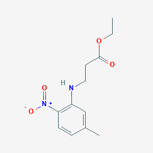 molecular formula C12H16N2O4 B8386736 N-(2-ethoxycarbonylethyl)-5-methyl-2-nitroaniline 