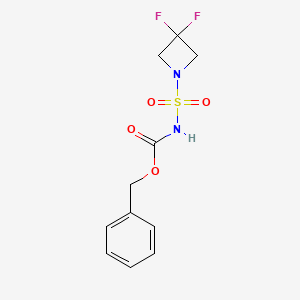 molecular formula C11H12F2N2O4S B8386786 Benzyl (3,3-difluoroazetidin-1-yl)sulfonylcarbamate 