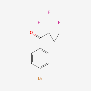 molecular formula C11H8BrF3O B8386793 (4-Bromophenyl)[1-(trifluoromethyl)cyclopropyl]methanone 