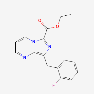 molecular formula C16H14FN3O2 B8386814 Ethyl 8-(2-fluorobenzyl)imidazo[1,5-a]pyrimidine-6-carboxylate 