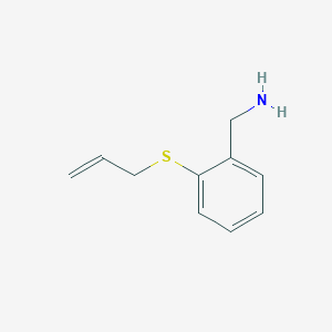 molecular formula C10H13NS B8386898 2-Allylsulfanyl-benzylamine 