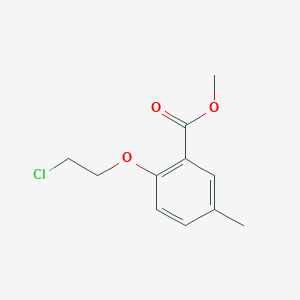 molecular formula C11H13ClO3 B8386918 2-(2-Chloroethoxy)-5-methyl-benzoic acid methyl ester 