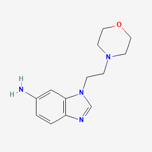 molecular formula C13H18N4O B8386968 1-[2-(Morpholin-4-yl)ethyl]-1H-benzimidazol-6-amine CAS No. 1233182-72-3