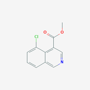 molecular formula C11H8ClNO2 B8386981 Methyl 5-chloroisoquinolin-4-carboxylate 