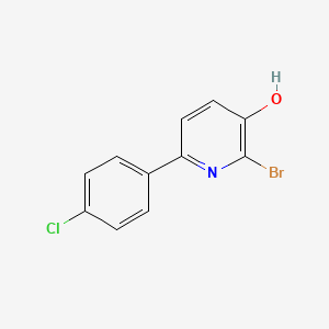 molecular formula C11H7BrClNO B8386983 2-Bromo-6-(4-chlorophenyl)pyridin-3-ol 