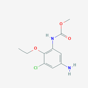 molecular formula C10H13ClN2O3 B8387058 Methyl N-(2-ethoxy-3-chloro-5-aminophenyl)carbamate 