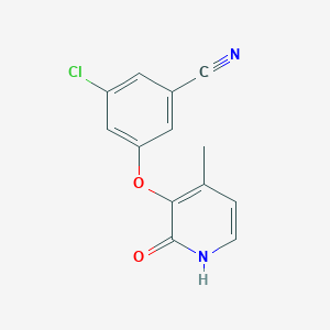 3-Chloro-5-[(4-methyl-2-oxo-1,2-dihydropyridin-3-yl)oxy]benzonitrile