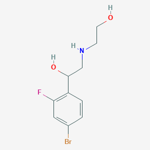 molecular formula C10H13BrFNO2 B8387107 (RS)-1-(4-bromo-2-fluorophenyl)-2-(2-hydroxyethylamino)ethanol 