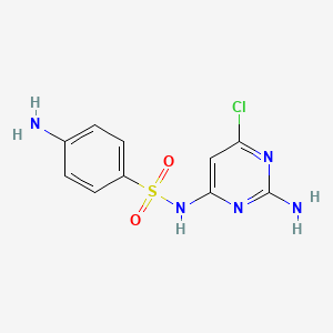 molecular formula C10H10ClN5O2S B8387134 4-amino-N-(2-amino-6-chloro-pyrimidin-4-yl)-benzenesulfonamide 