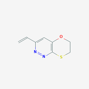 molecular formula C8H8N2OS B8387142 3-Ethenyl-6,7-dihydro[1,4]oxathiino[3,2-c]pyridazine 