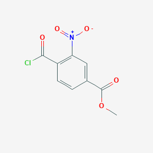 molecular formula C9H6ClNO5 B8387191 4-Chlorocarbonyl-3-nitrobenzoic acid methyl ester 