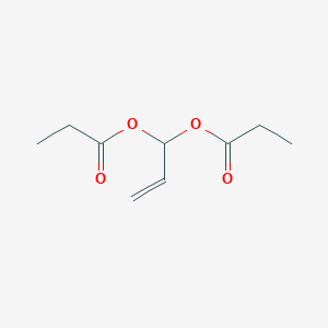 molecular formula C9H14O4 B8387252 Allylidene Bispropionate 