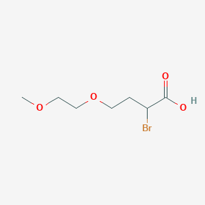 molecular formula C7H13BrO4 B8387272 2-Bromo-4-(2-methoxyethoxy)butanoic acid 