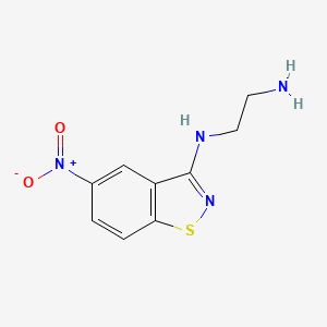 molecular formula C9H10N4O2S B8387321 N1-(5-nitrobenzo[d]isothiazol-3-yl)ethane-1,2-diamine CAS No. 907597-11-9