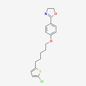 Oxazole, 2-[4-[[5-(5-chloro-2-thienyl)pentyl]oxy]phenyl]-4,5-dihydro-