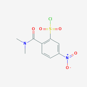 molecular formula C9H9ClN2O5S B8387338 2-Dimethylaminocarbonyl-5-nitrobenzenesulfonyl chloride CAS No. 190520-66-2