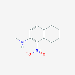 molecular formula C11H14N2O2 B8387401 N-methyl-1-nitro-5,6,7,8-tetrahydronaphthalen-2-amine 