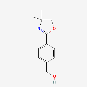 molecular formula C12H15NO2 B8387417 4-(4,4-Dimethyloxazolin-2-yl)benzyl Alcohol 