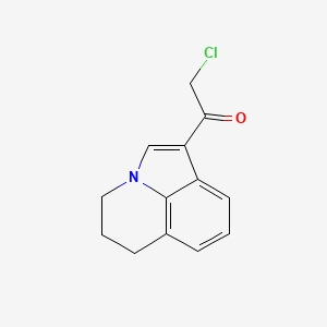 molecular formula C13H12ClNO B8387424 2-Chloro-1-(5,6-dihydro-4H-pyrrolo[3,2,1-ij]quinolin-1-yl)-ethanone 