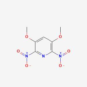 molecular formula C7H7N3O6 B8387430 3,5-Dimethoxy-2,6-dinitropyridine 