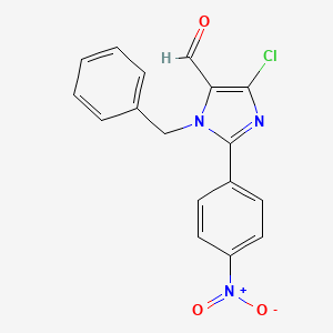 1-Benzyl-4-chloro-5-formyl-2-(4-nitrophenyl)imidazole