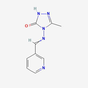 molecular formula C9H9N5O B8387469 4-(Pyridin-3-ylmethyleneamino)-5-methyl-1,2,4-triazol-3-one 