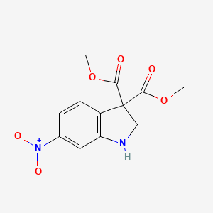 3,3-Di(methoxycarbonyl)-6-nitroindoline