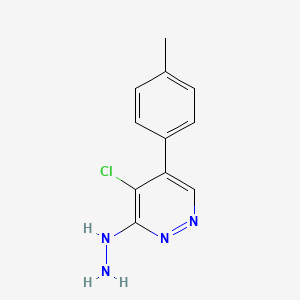 molecular formula C11H11ClN4 B8387501 1-(4-Chloro-5-p-tolylpyridazin-3-yl)hydrazine 