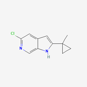 molecular formula C11H11ClN2 B8387509 5-chloro-2-(1-methylcyclopropyl)-1H-pyrrolo[2,3-c]pyridine 