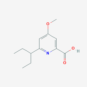 molecular formula C12H17NO3 B8387606 6-(1-Ethyl-propyl)-4-methoxy-pyridine-2-carboxylic acid 