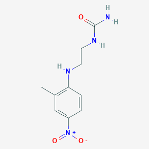 molecular formula C10H14N4O3 B8387613 4-nitro-2-methyl-N-(beta-ureido-ethyl)aniline 