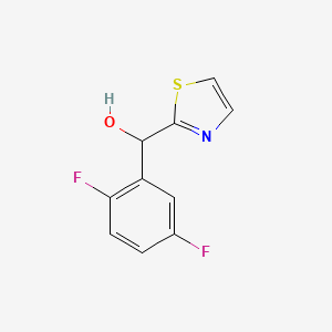 molecular formula C10H7F2NOS B8387619 2-[(2,5-Difluorophenyl)-hydroxymethyl]thiazole 