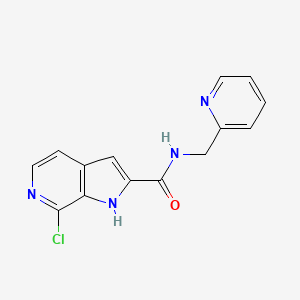 molecular formula C14H11ClN4O B8387738 7-Chloro-N-(2-pyridinylmethyl)-1H-pyrrolo[2,3-c]pyridine-2-carboxamide 