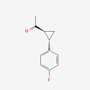 molecular formula C11H11FO B8387771 (1S,2S)-1-(2-(4-fluorophenyl)cyclopropyl)ethanone 