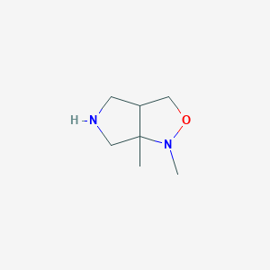 molecular formula C7H14N2O B8387808 1,2-Dimethyl-3-oxa-2,7-diazabicyclo[3.3.0]octane 