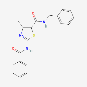 molecular formula C19H17N3O2S B8387825 2-Benzoylamino-4-methylthiazole-5-carboxylic Acid Benzylamide 