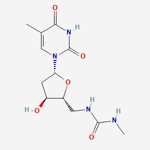 molecular formula C12H18N4O5 B8387832 5'-(3-Methylureido)-5'-deoxythymidine 