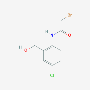 molecular formula C9H9BrClNO2 B8387843 2-Bromo-N-(4-chloro-2-(hydroxymethyl)phenyl)acetamide 