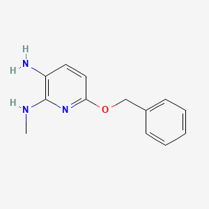 molecular formula C13H15N3O B8387845 3-Amino-6-benzyloxy-2-methylaminopyridine 