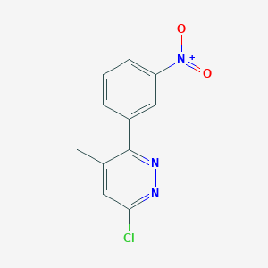molecular formula C11H8ClN3O2 B8387849 5-Methyl-6-(m-nitrophenyl)-3-chloropyridazine 