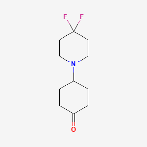 molecular formula C11H17F2NO B8387867 4-(4,4-Difluoro-piperidin-1-yl)-cyclohexanone 