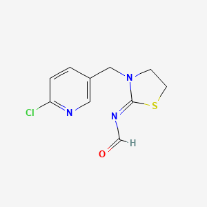 molecular formula C10H10ClN3OS B8387872 3-(2-Chloro-5-pyridinylmethyl)-2-(formylimino)-thiazolidine 
